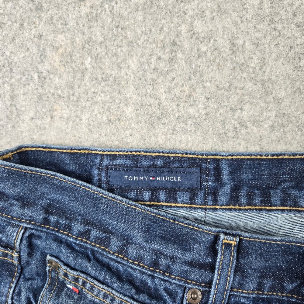 Tommy Hilfiger Jeans Mens 36x32 Blue Straight Leg Denim Pants 90s Skater Grunge - Picture 3 of 13